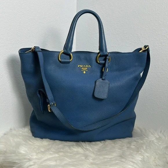 💯 Authentic Prada Two-Way Leather Tote Bag🍀 - Picture 3 of 17